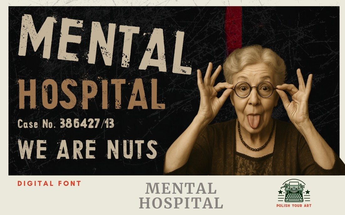mental hospital digital font_preview