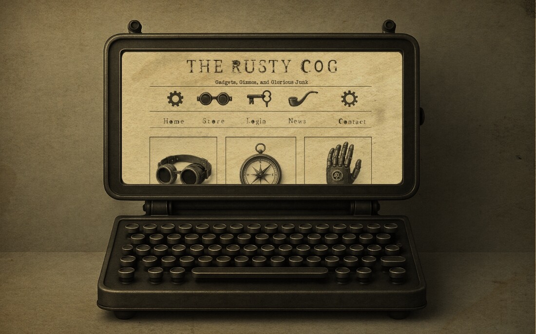 rusty_cog_steampunkfont_preview copy steampunk font store mockup preview
